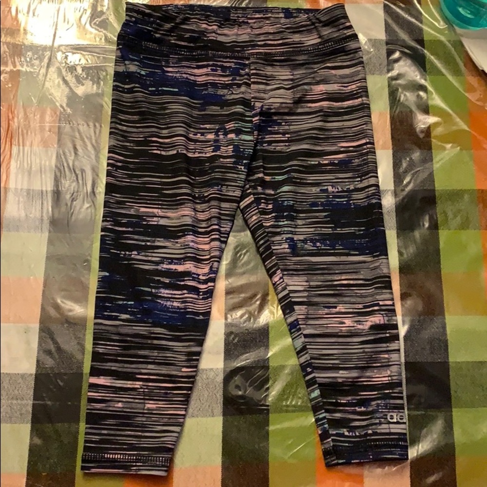 Adidas pants leggings size 24 months purple black